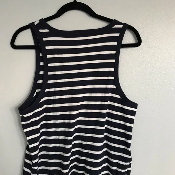 J Crew Nautical Striped Knit Cutaway Mini Dress NWT Large - Picture 7 of 8